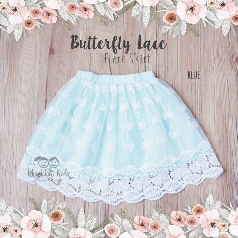 Butterfly Lace Flare Skirt - Kkakka.Kids