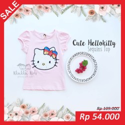 Cute Hello Kitty Sequins Top