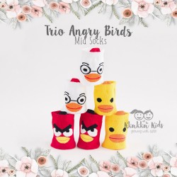 Trio Angry Birds Mid Socks