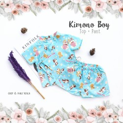 Kimono Boy Top + Pant - Chip & Dale Tosca