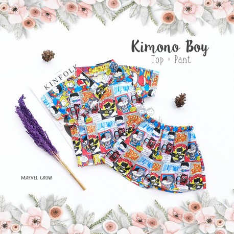 Kimono Boy Top + Pant - Marvel Grow