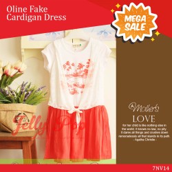Oline Fake Cardigan Dress