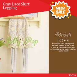 Mega Sale - Gray Lace Skirt Legging