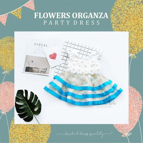 Flowers Organza Party Dress