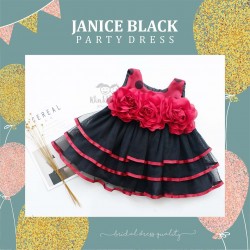 Janice Black Party Dress