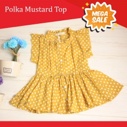 Mega Sale - Polka Mustard Top