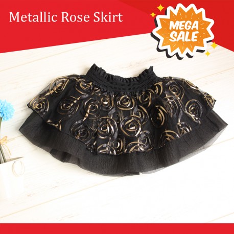 Metalic Rose Skirt