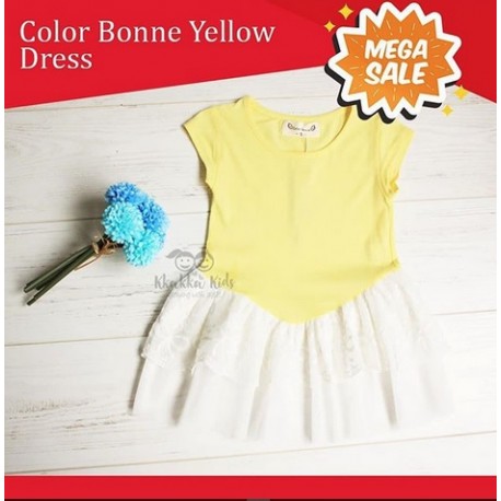 Mega Sale - Color Bonne Yellow Dress