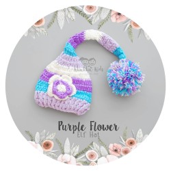 Purple Flower Elf Hat