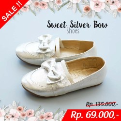 Sweet Silver Bow Shoes
